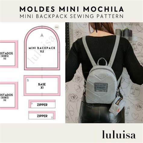molde mini mochila